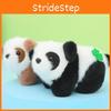 Adorable Panda Plush Keychain With Clover Design And Multiple Keyring Options