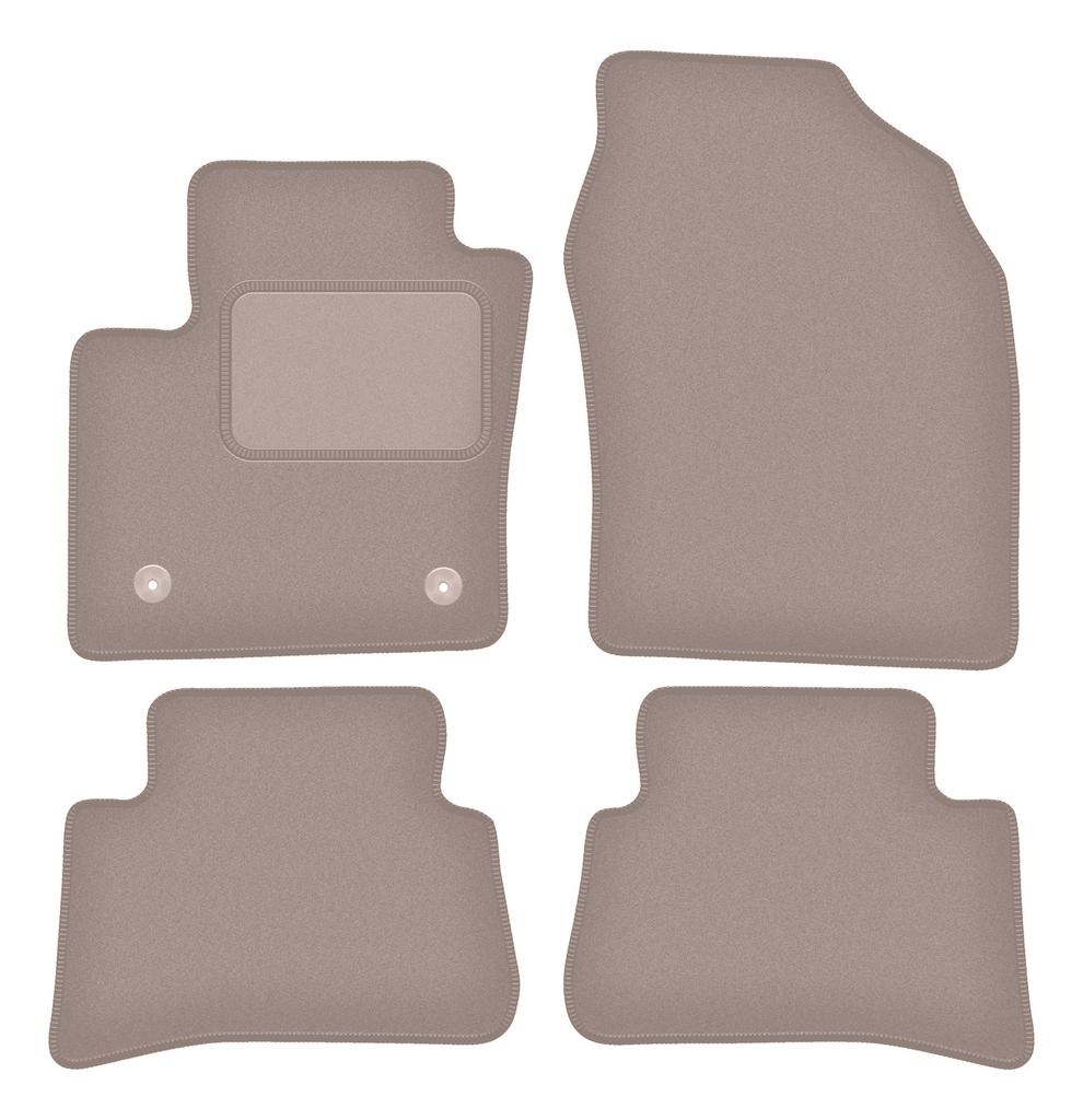 Beige Velours-Fußmatten für: Toyota C-HR Crossover (2016-)