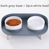 Double Cat Safety Bowl, with Wooden Stand and Silicone Mat, Kitten, Puppy Food, Water Supply, Raised Dish, Dog Supplies, Anti-spill
