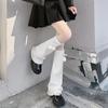 Plush Balls Leg Warmers Women Bowknot Lolita Leg Warmer Trendy Knitted Leg Covers  Girls