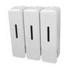 Shower Soap Dispenser 250ml 3 Chamber Leakproof Wall Mount Manual Shampoo and Conditioner Dispenser for Liquid Gel