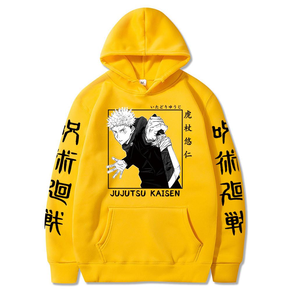 Japan Anime Hoodies Jujutsu Kaisen Graphic Vintage Oversized Hooded Hip Hop Long Sleeves Hoodie Men Women Clothes