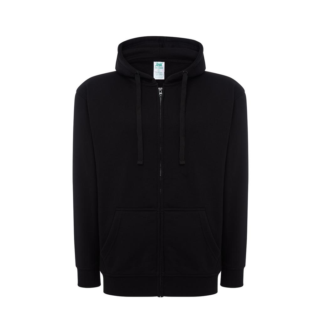 JHK Unisex Adult Plain Full Zip Hoodie