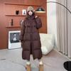 New Down Cotton-padded Clothes Women's Long Knee-length Cotton-padded Clothes Loose Bread Clothes Winter Cotton-padded Jackets Thickened