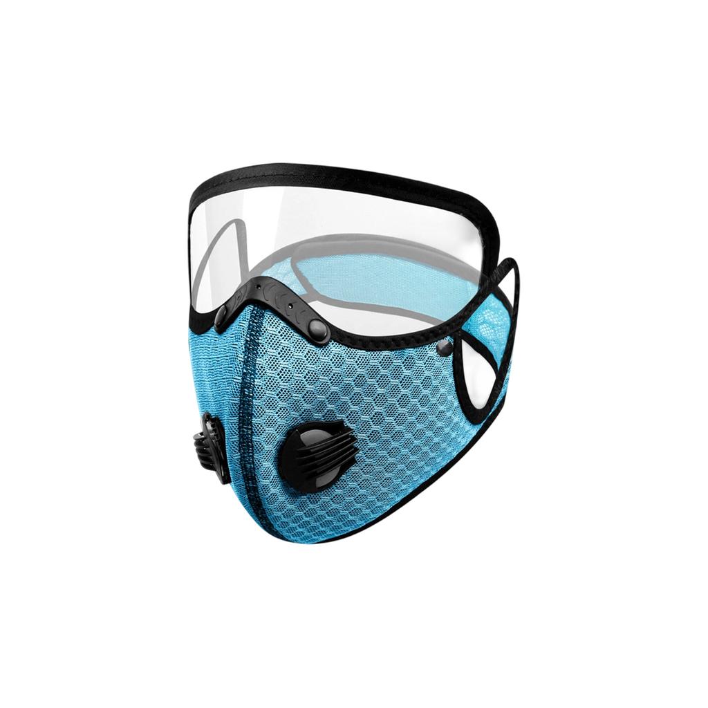 Detachable Lens Face Mask for Outdoor Cycling Sports Dust Protection with Replaceable Filter and Breathable Mesh Material for Men and Women