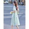 Elegant Fairy Style V-Neck Floral Summer Maxi Dress