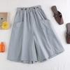 High Waist Loose Wide Leg Summer Shorts with Pockets for Beach and Casual Wear
