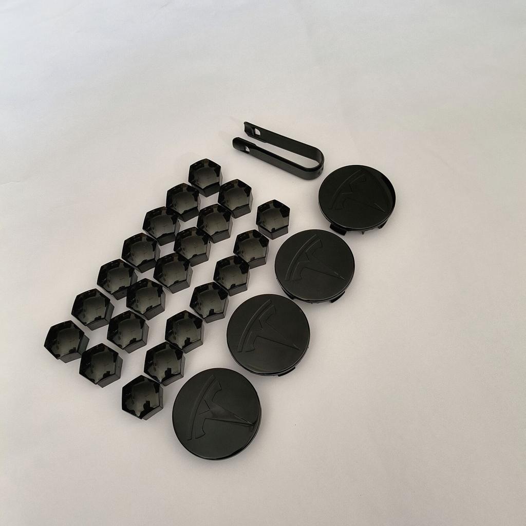 4PCS 25PCS 56mm for Tesla Model 3 Y S/X new Model Y Juniper Car Wheel Center Hub Decorative Caps Badge Lug Nut Protective Cover