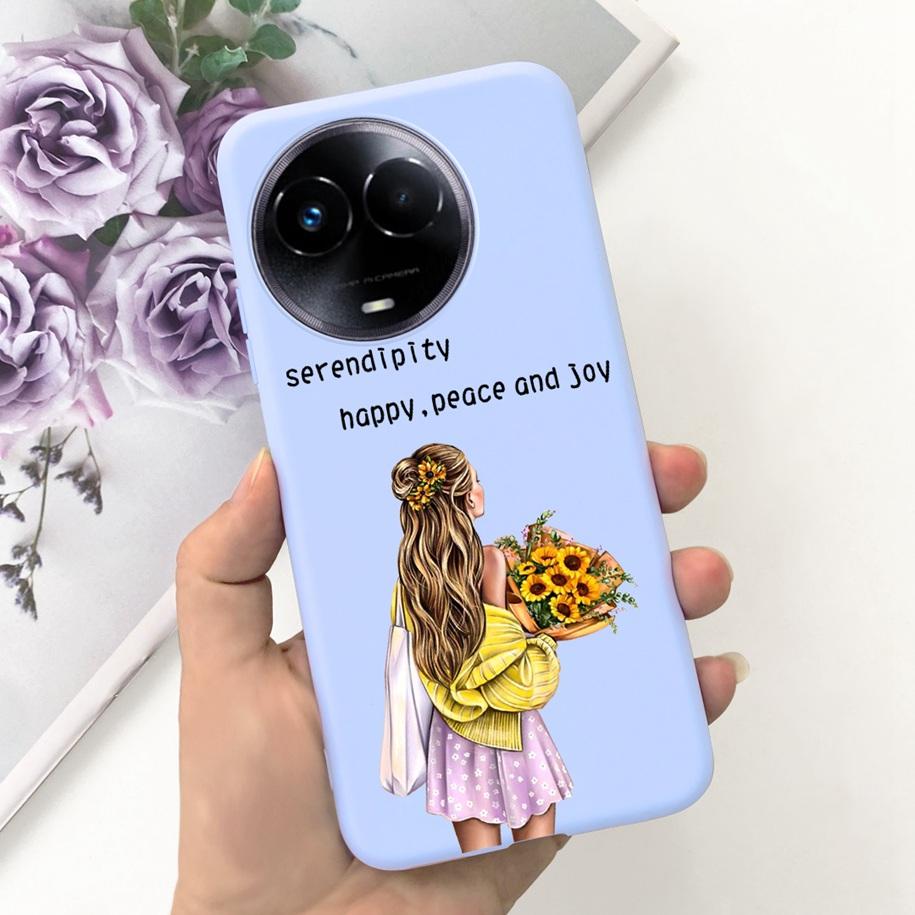 Shockproof Case For Realme 11 5G / Realme 11X Phone Cover Fashion Girls Soft Silicone Funda For Realme11 11 X 2023 RMX3785 Coque