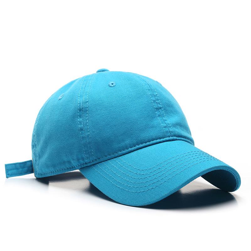 12 Color Korean Style Japanese Style Washed Curved Brim Cotton Peaked Cap For Men Solid Color Women's Sun Protection Sunshade Baseball Cap