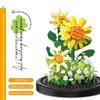 Micro Flower Bouquet Bonsai Building Block Artificial Plastic Plant Dust Cover Micro Model Home Decoration Toy Kid Birthday Gift