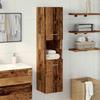 Vidaxl Wall-Mounted Bathroom Cabinet, Old Wood, 30X30X130 Cm