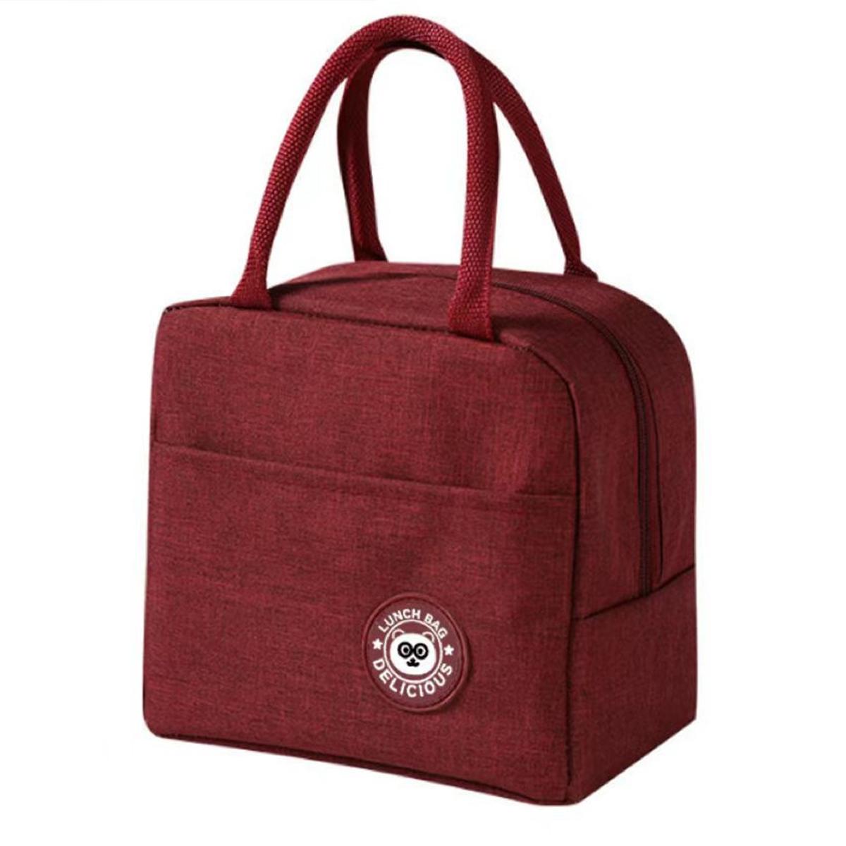 

Thickened Aluminum Foil Bento Bag For Office Workers Insulation Bag With Rice Student Large Capacity Portable Insulation Bag.zmt червоний