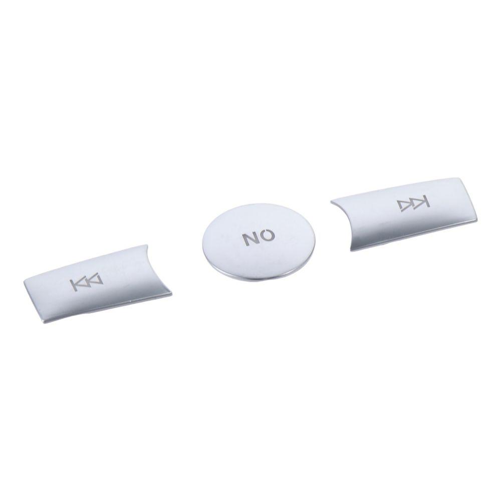 

3pcs Square Multimedia Button Decorations Silver Center Console Media Button for Benz E Class