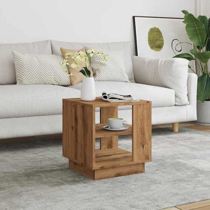 VidaXL Coffee Table Artisan Oak 40x40x43 Cm Engineered Wood, Side Table, Living Room Table, Side Table, End Table 856805