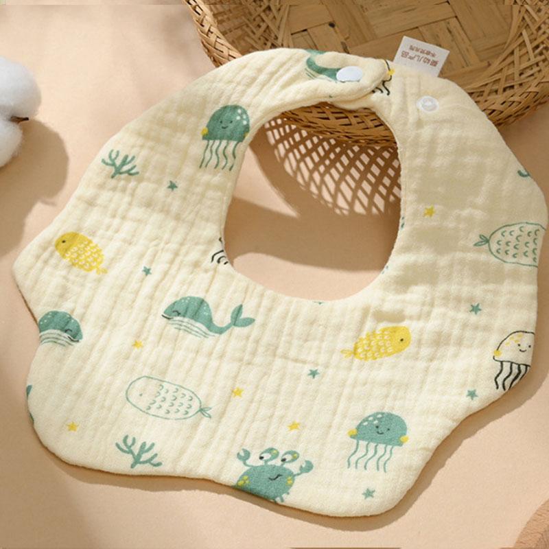 

Милые набивные хлопковые марлевые детские нагрудники, регулируемые, мягкие, впитывающие, для кормления новорожденных, слюнявые полотенца, шарфы для младенцев, прорезывающихся зубов Style 5