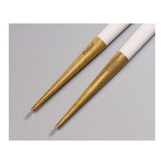 Cutipol GOA White Gold Chopsticks and Chopstick Rest Set G029GW - Portuguese Cutlery, Ergonomic Design, Matte Finish, Nordic Style