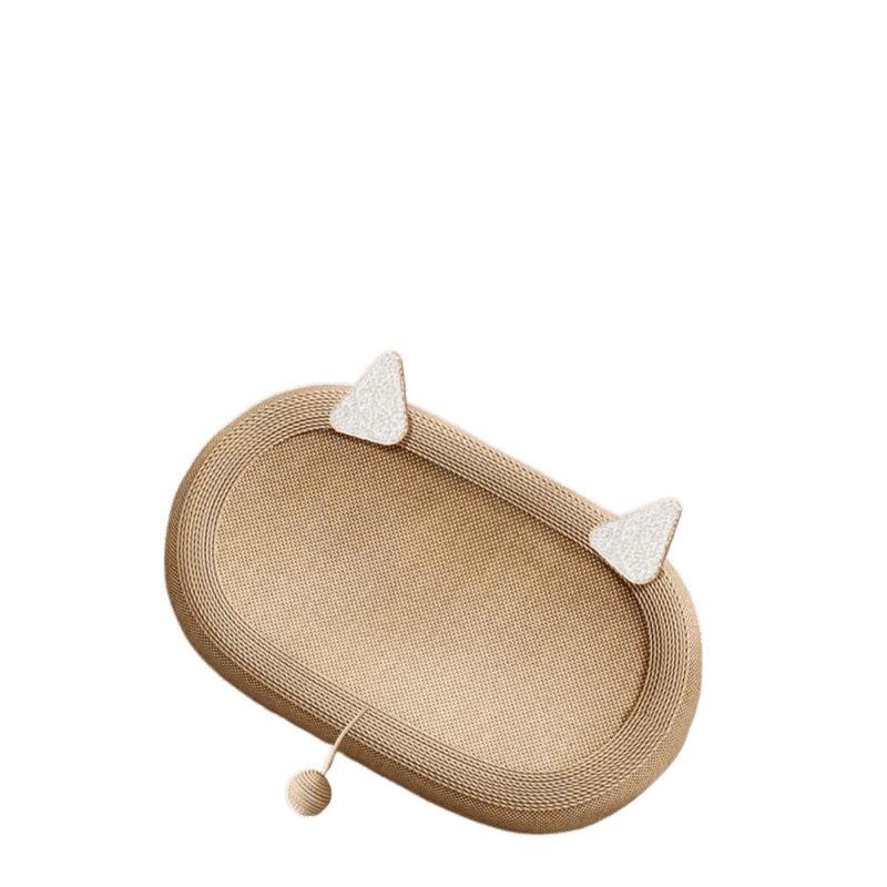 Oval Cat Scratching Pad: Wear-Resistant Self-Entertainment Toy, Lint-Free Scratch-Resistant Claw Board, Nail Grinding Pet Supplies