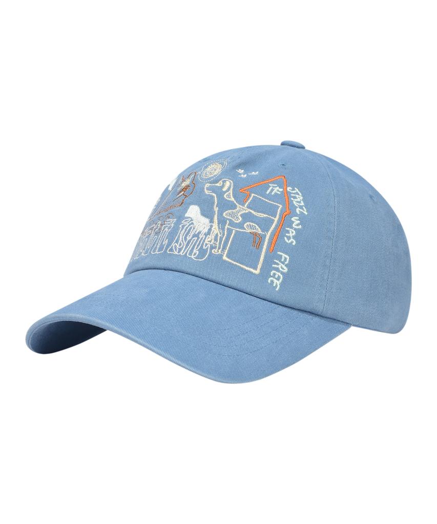 WACKY WILLY Graphic Ball Cap Sky Blue