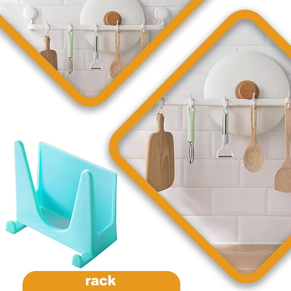 Plastic Shelf Pot Shelf Cover Holder Bracket Pan Pot Cover Rack Lid Cover Stand