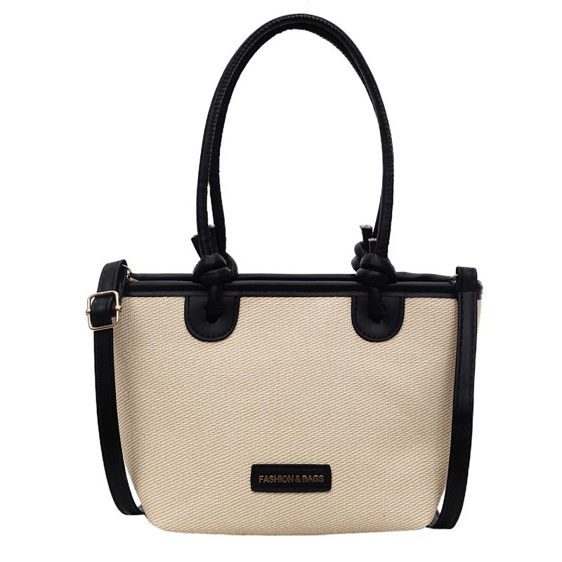 

Fashion handcarried woven bucket bag women s spring and summer simple shoulder bag niche commuter messenger bag bag чёрный