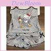 Hello Kitty Sleeveless Pajama Set With Chest Padding For Women Home Wear Comfort