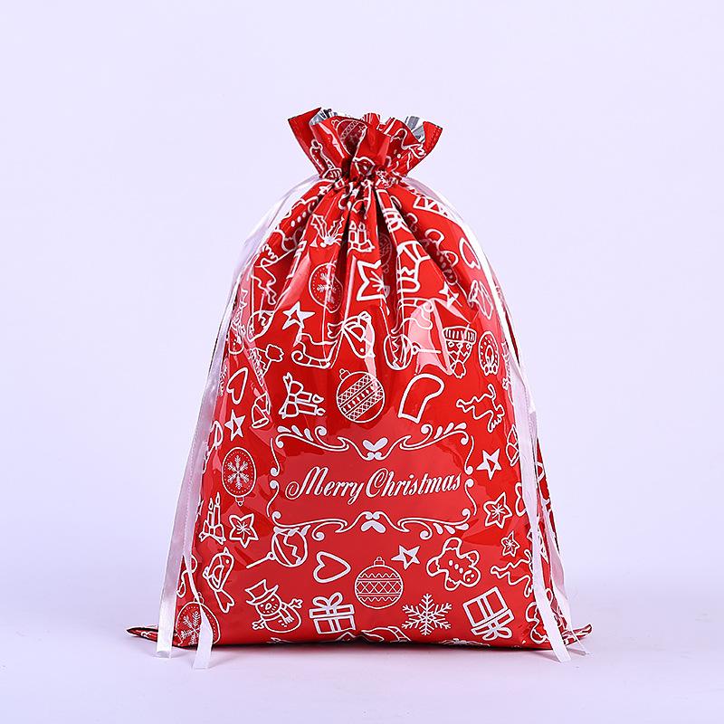 58x43cm / 49x69cm Large Capacity Christmas Gift Bag Sacks Cookies Storage Christmas Drawstring Bags Packaging Xmas Supplies 1PCS