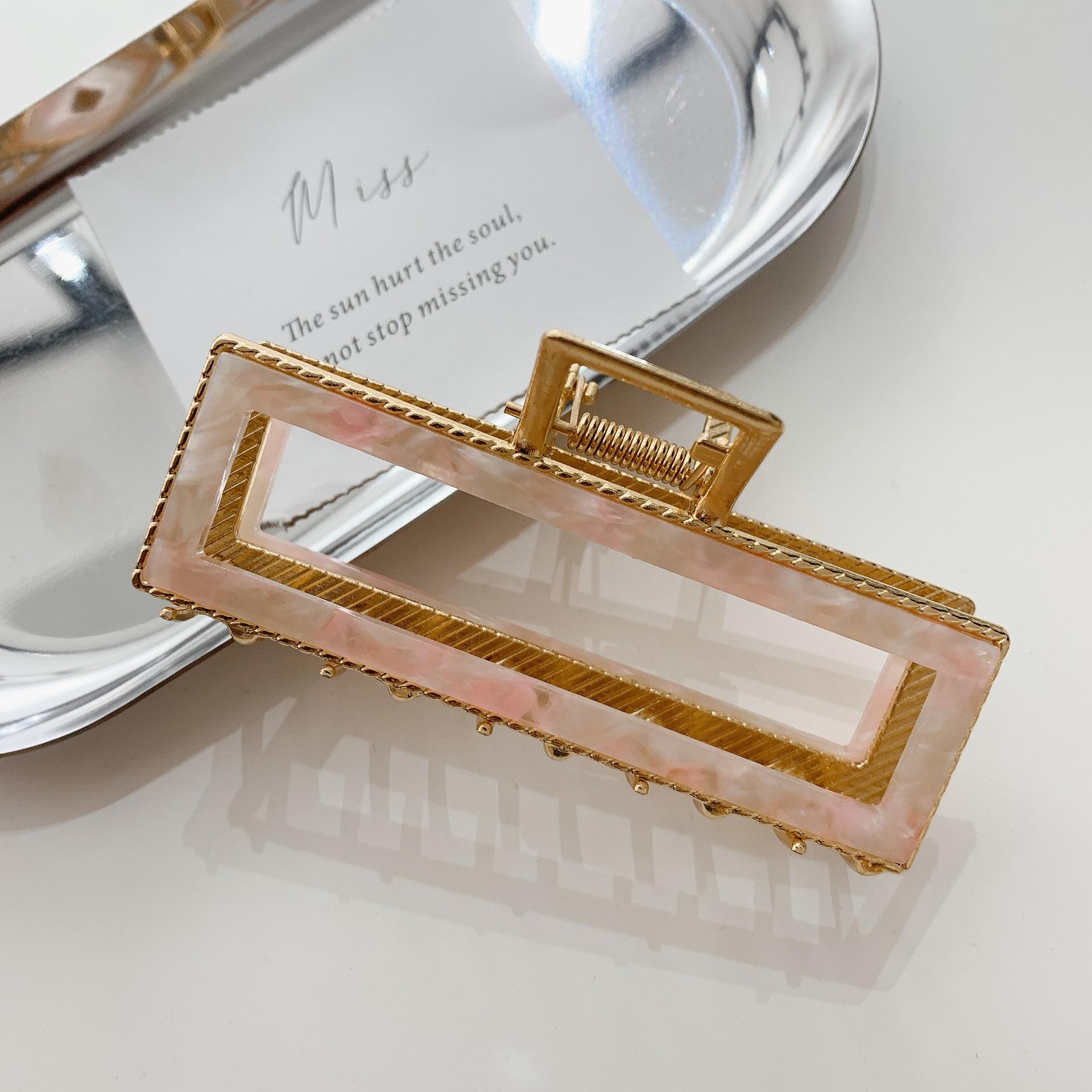 

Винтажная заколка-краб женская большая из сплава, красочная геометрическая, высококачественная, заколка-краб для волос, аксессуары для волос для девочек, новая заколка