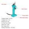 88V Cordless Electric Pruning Scissors Shears Rechargeable Garden Pruner Secateur Branch Cutter Tool With 2 Battery