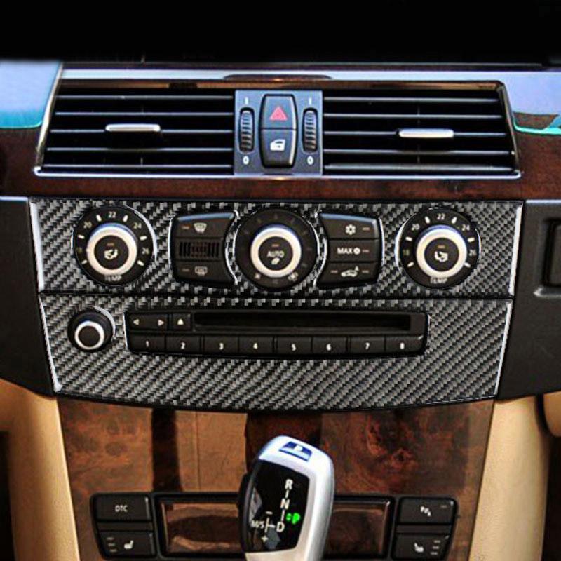 Carbon Fiber For BMW 5 Series E60 Car Inner Gearshift Air Conditioning CD Panel Door Armrest Decorative Cover Trim Car Sticker