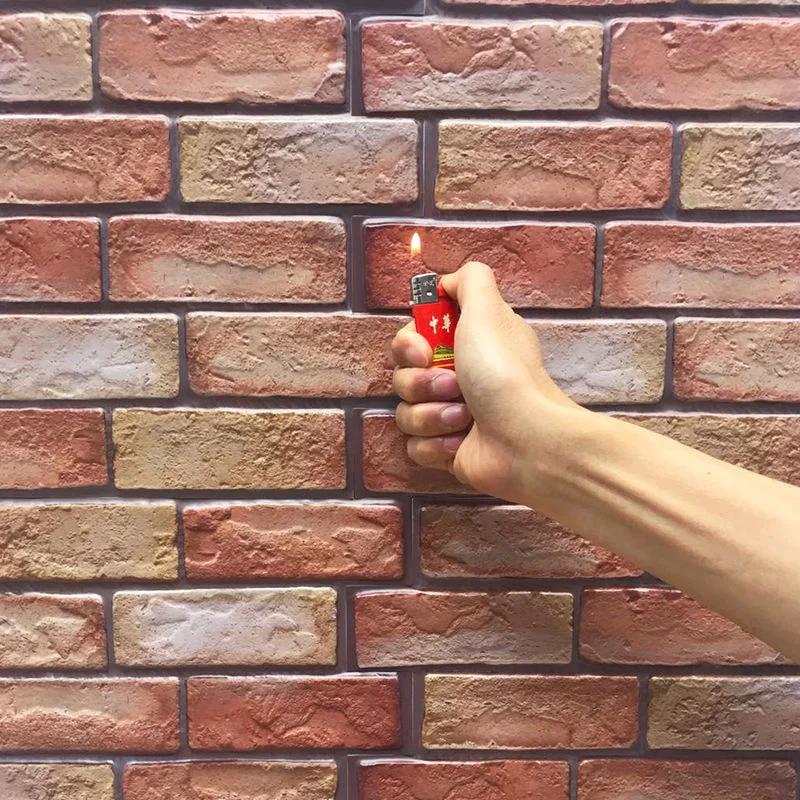 3D Imitation Brick Wall Stickers 30Cmx30Cm Diy Removeable Self-Adhesive Waterproof Wallpaper Living Room Kitchen Art Decoration