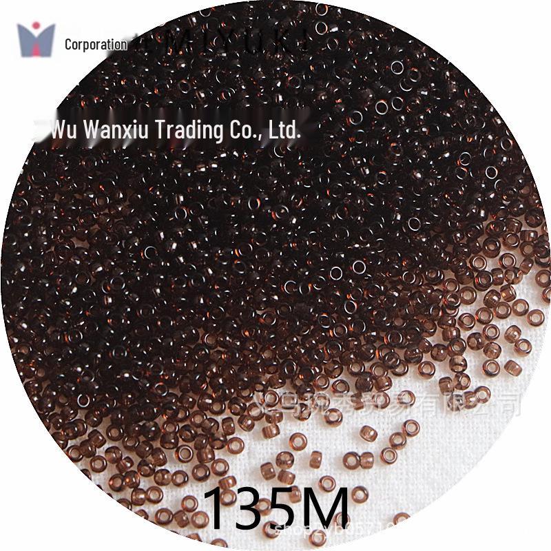 1.5mm Transparent Miyuki Glass Seed Beads for DIY Hairpins, Embroidery, and Bracelet Crafting.