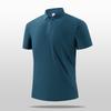 Men's Solid Color Placket Polo Shirt, Slim Fit Textured Casual Golf Shirt, Breathable Summer Business & Streetwear Top