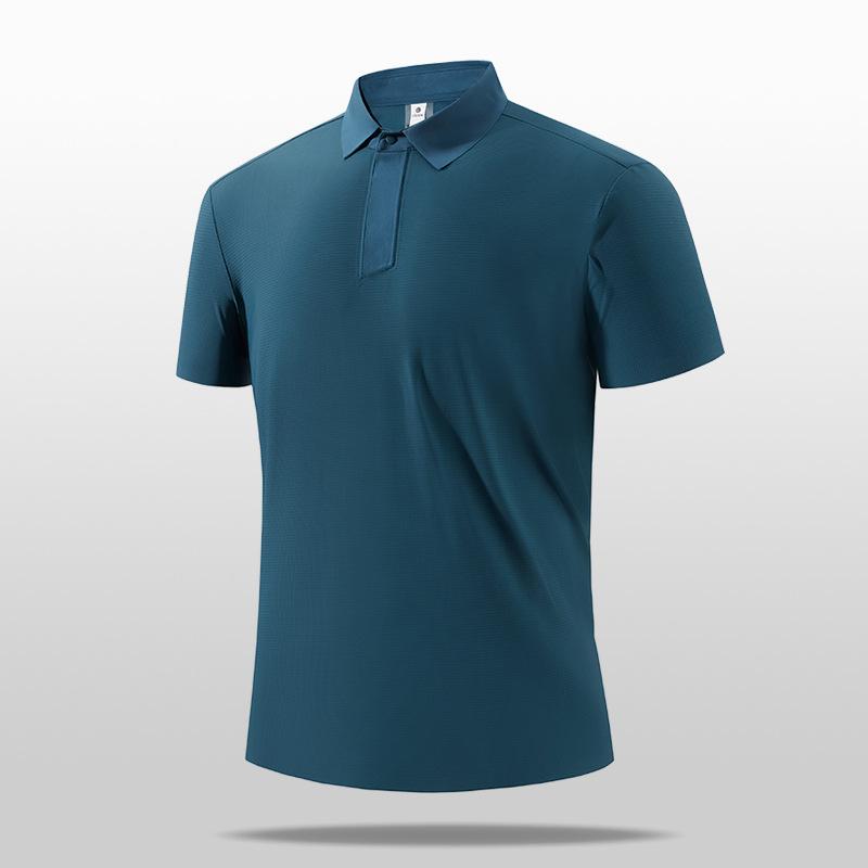 Men's Solid Color Placket Polo Shirt, Slim Fit Textured Casual Golf Shirt, Breathable Summer Business & Streetwear Top