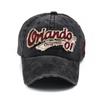 Denim Washed Baseball Cap Summer Oakland Orlando Letter Embroidered Sun Hat