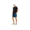 Asics Pantaloni scurți sport reflectorizanți elastici confortabili respirabili cu uscare rapidă, care elimină umezeala pentru bărbați, Seria Running, Bărbați, albastru închis 2011D338-401