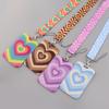 Buntes Herz-Lanyard-Umhängeband mit Liebesmotiv für Schlüssel, Ausweise, Handygurte, Ausweishalter, DIY-Hängeseil, Nackenband, Zubehör