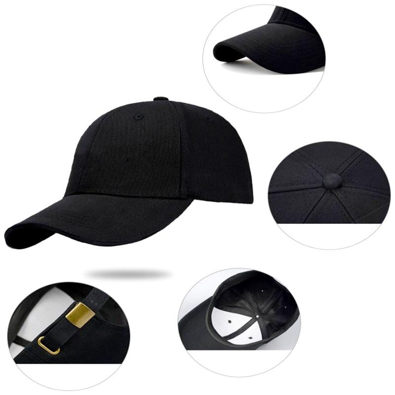 Solid Color Fashion Men Women Adjustable Leisure Caps Unisex Plain Curved Sun Visor Cotton Hats Outdoor Dustproof Baseball Cap