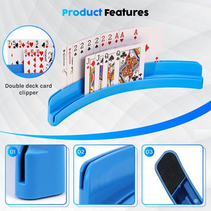 Porte-cartes de jeu avec accessoires - SHOPWISE - ShopWise - Support stable - 5 dés inclus - Portable et durable