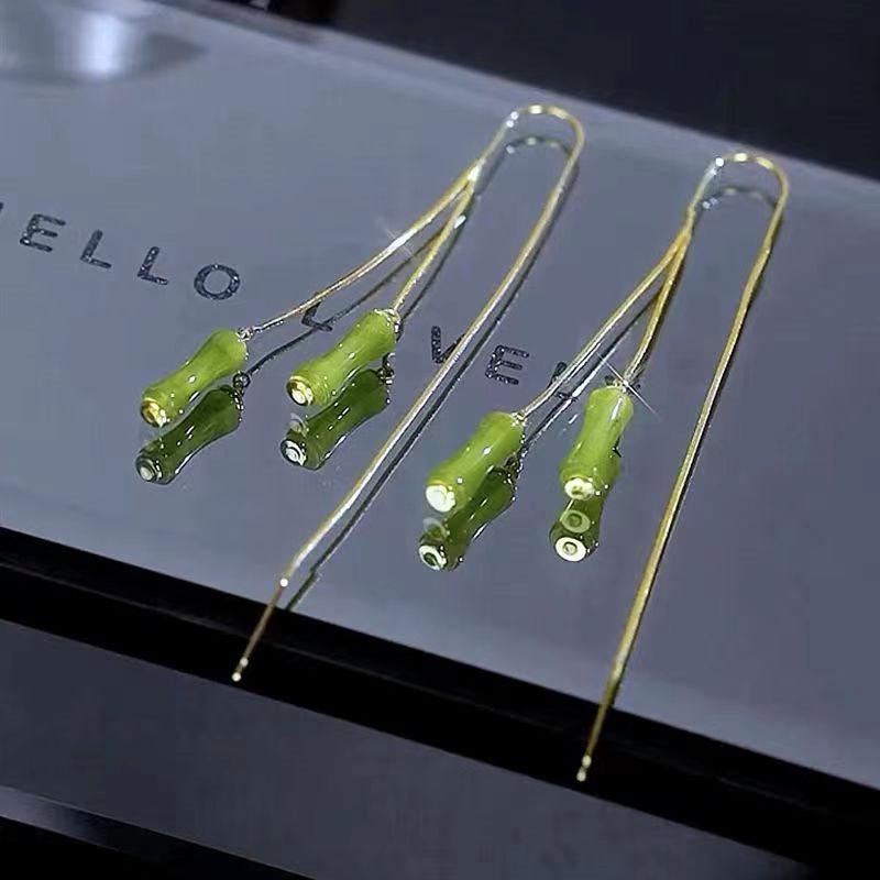 Simple Temperament Light Luxury Anti-lost Earrings Women's Fashion High Sense Tassel Versatile Super Fairy Personalized Earrings