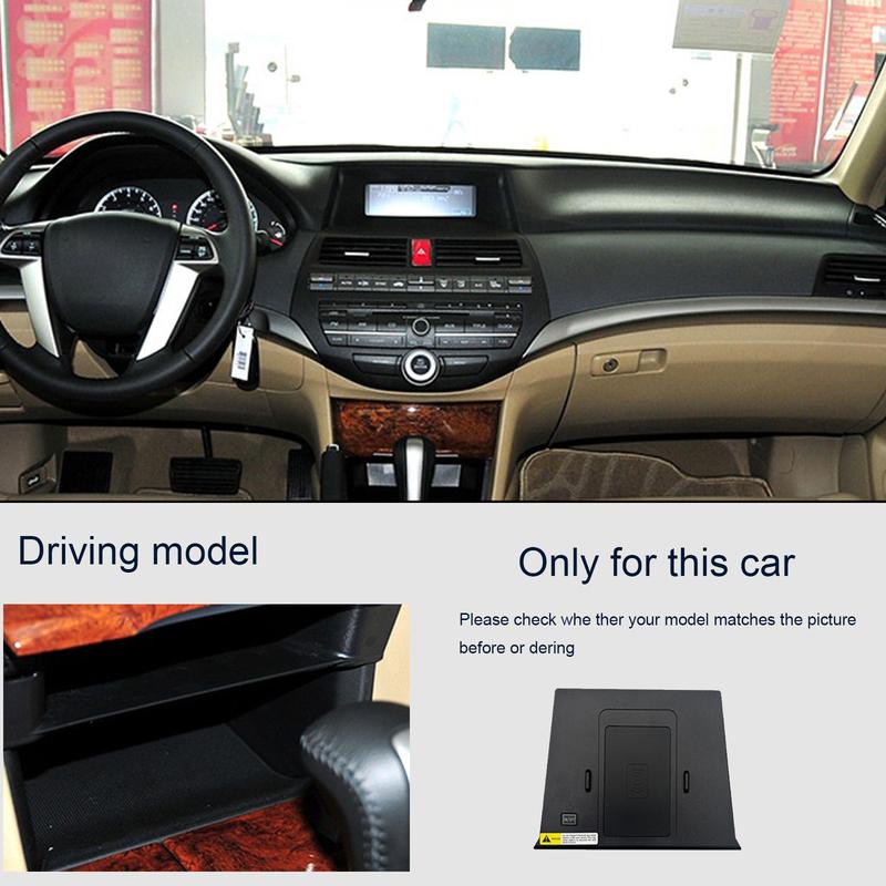 

The latest For Honda Accord 8 2007-2012 Car center console phone charger fast wireless charger charging plate charging holder for Android