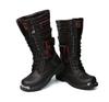 Herren High Top Motorradstiefel Herbst und Winter Mode Outdoor Kollisionssichere Anti-Rutsch Weiche Sohle Lässige Lederstiefel