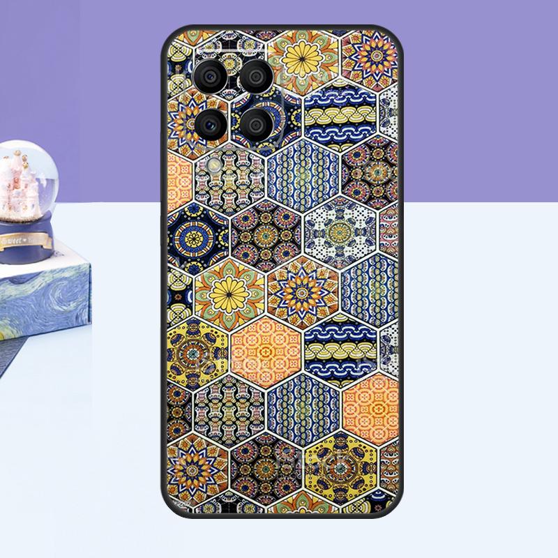 

Boho Tile Mosaic Aesthetic Case For Samsung Galaxy M53 M33 M15 M35 M55 M11 M14 M34 M54 M31 M51 M12 M32 M52 M16 M36 M56 Samsung M52 5G