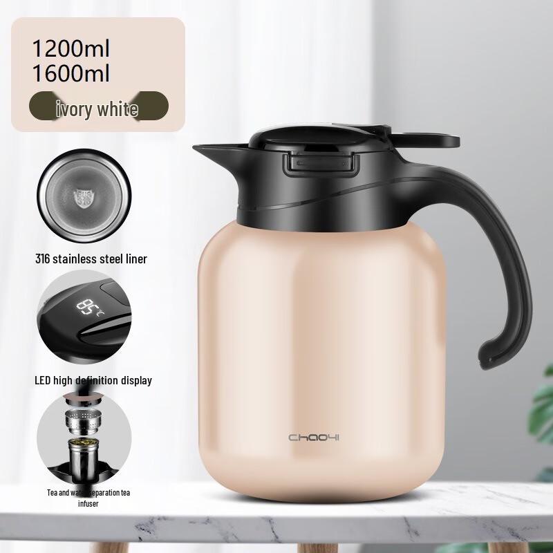 Thermal Tea Infuser Pot with Temperature Display