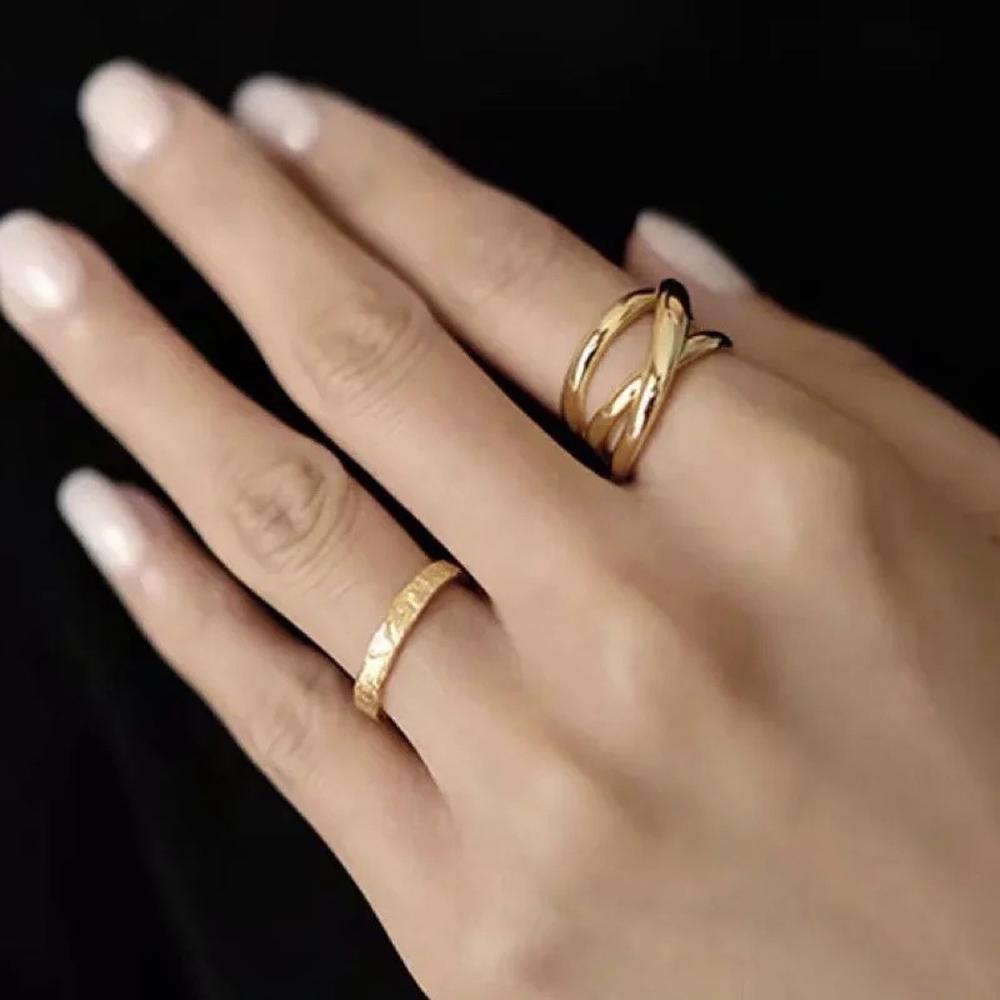 Geometrischer Schmuck für Mädchen und Frauen, Mode-Schmuck, Party-Accessoires, Verstellbare Offene Ringe, Fingerring