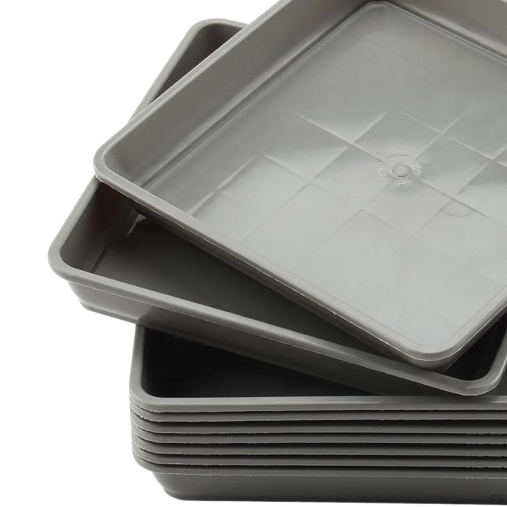 10 Pack of Square Plant Saucers for Water Drainage in Garden And Balcony