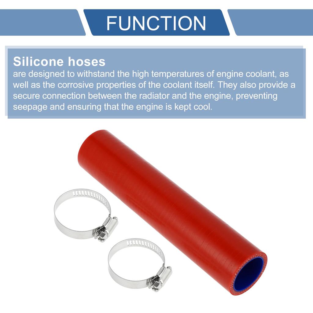 X AUTOHAUX 1 Satz Innendurchmesser 32mm/1.26" Länge 200mm/7.87" 0 Grad Gerade Blau Rot