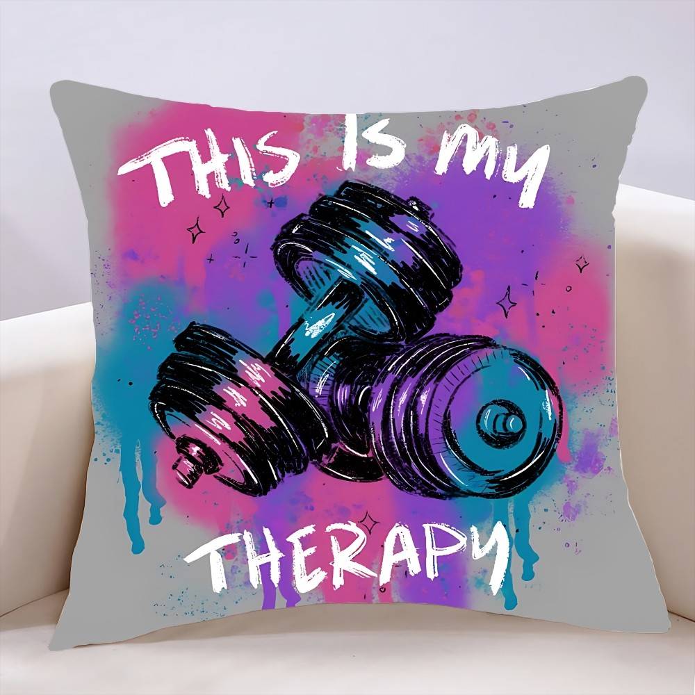 EatSleepTrainRepeat FitnessMotivational Quotes PillowCase Polyester Pillowcase Decorative Sofa Cushion Pillowcase Home Decor
