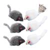 YFFSFDC Cat Toy Mouse Stuffed Animal Set of 6, Fluffy and Soft Cat Chewing Toy, Natural Rabbit Fur, Uncolored, Mouse Shape, Throwing To Relieve
