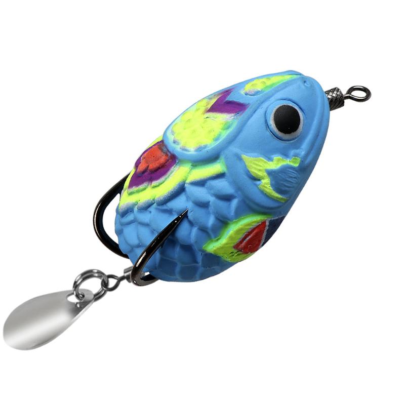 1 Pièce Leurre Artificiel Brillant Hameçon Double Leurre Appât de Pêche Appât Souple Imitation Blackfish Appât Souple